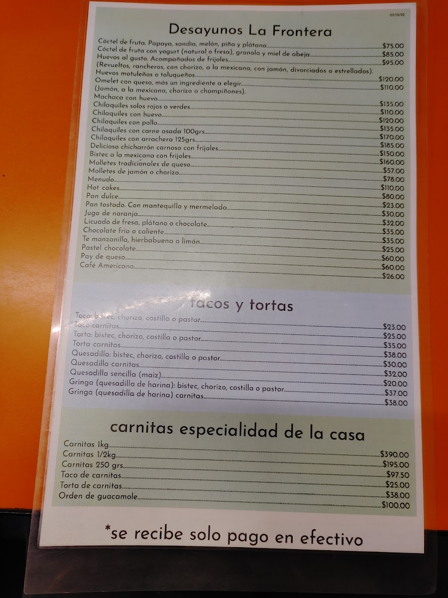 Restaurante Frontera Menu - Image 5
